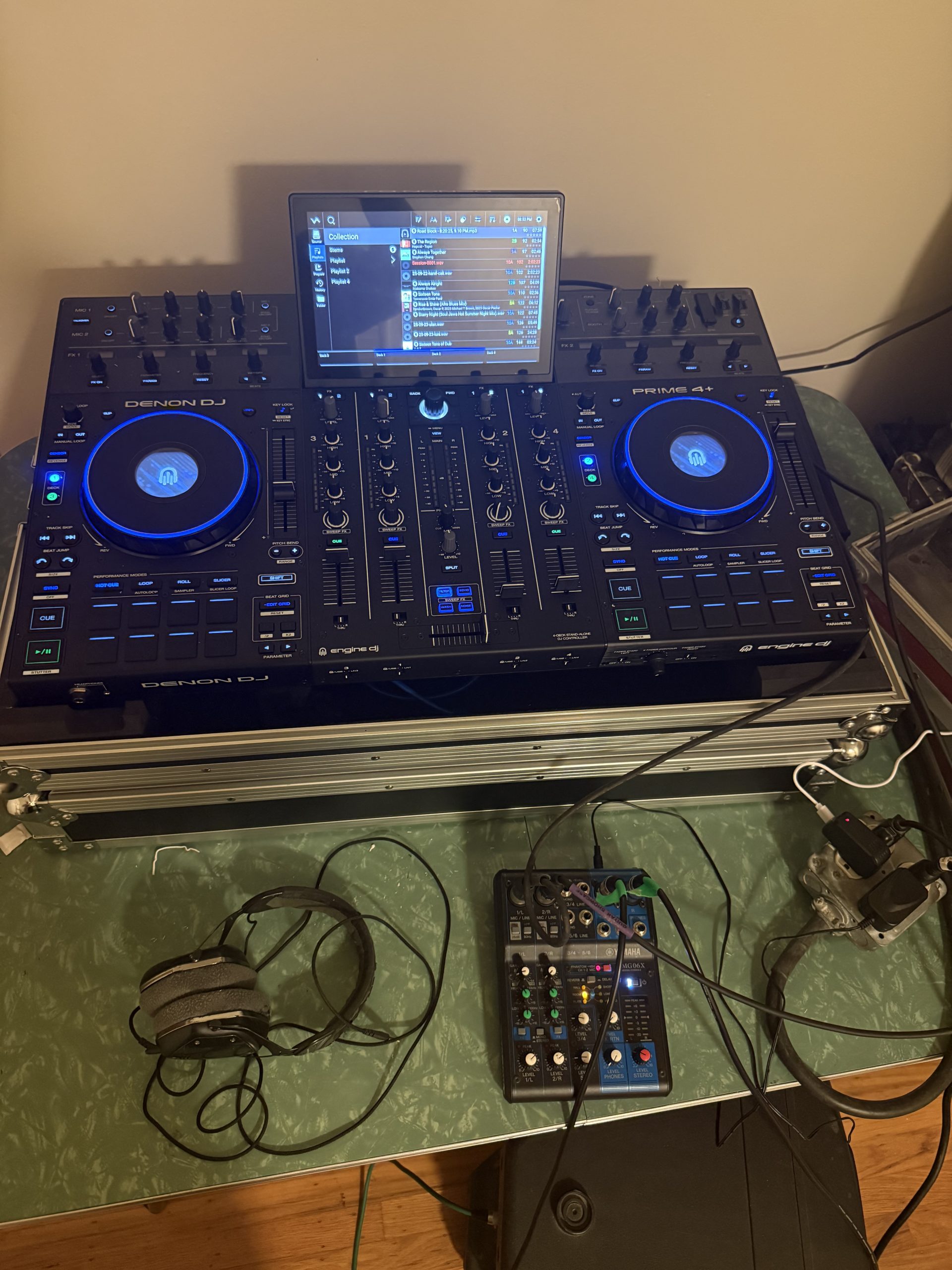 DJ controller setup